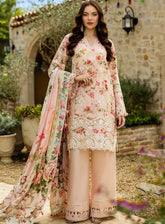 Elaf Embroidered Chikankari Lawn Suits Unstitched 3 Piece - EF25CL ELK-04B TRUE LOVE